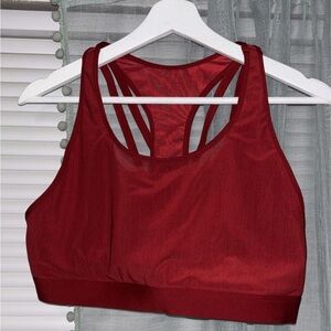 Fabletics Women's Burgundy Sports Bra